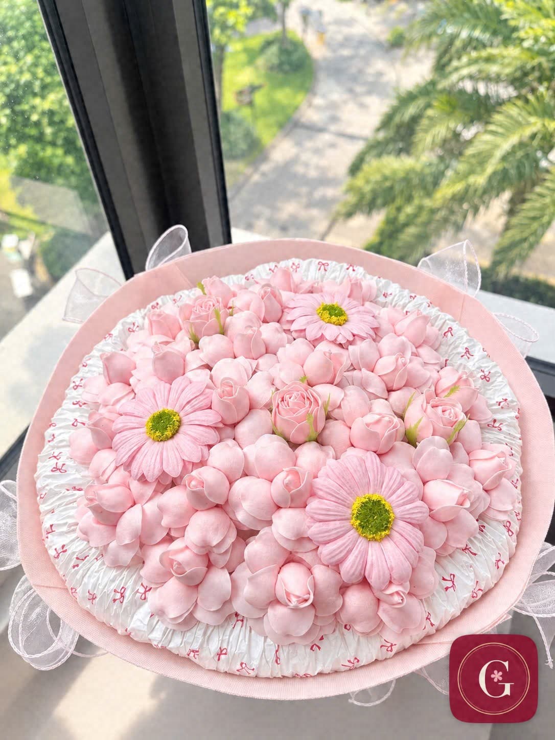 Wax rose bouquet